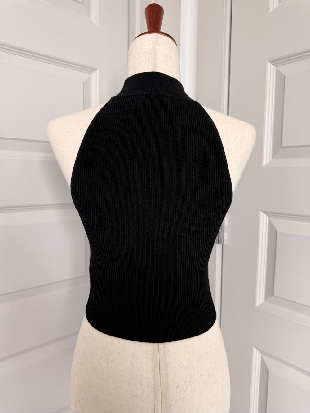 Aritzia Babaton Black Ribbed Halter Tank - Picture 4 of 6